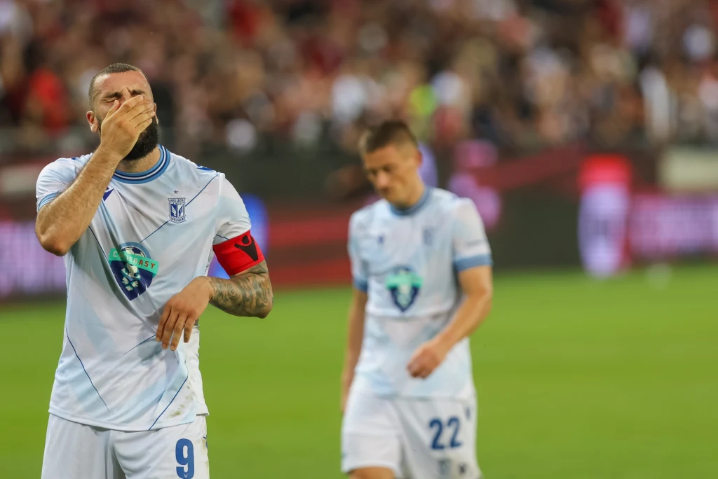 Lech Poznań w meczu ze Spartakiem Trnava Lech Poznań w meczu ze Spartakiem Trnava