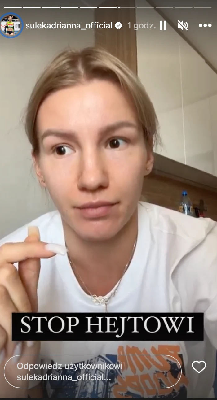 Adrianna Sułek staje w obronie Pawła Wojciechowskiego 