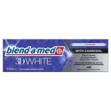 Blend-a-med 3D White Charcoal Pasta do zębów 75ml - 1