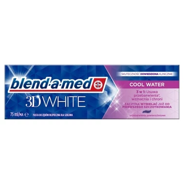 Blend-a-med 3D White Cool Water Pasta do zębów 75ml - 1
