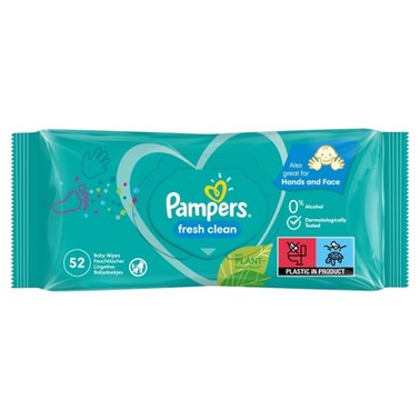 Pampers Fresh Clean Chusteczki 1 opakowania = 52 chusteczek - 1