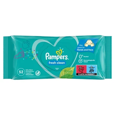 Pampers Fresh Clean Baby Wipes 1 Packs = 52 Wipes - 2