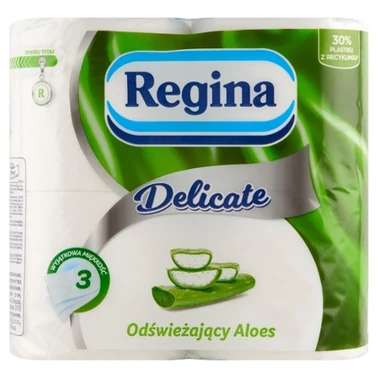 Regina Delicate Papier toaletowy odświeżający aloes 4 rolki - 0