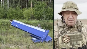 Fragment samolotu, którym leciał Jewgienij Prigożyn