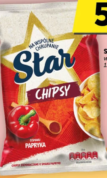 Star Chipsy o smaku papryka 120 g