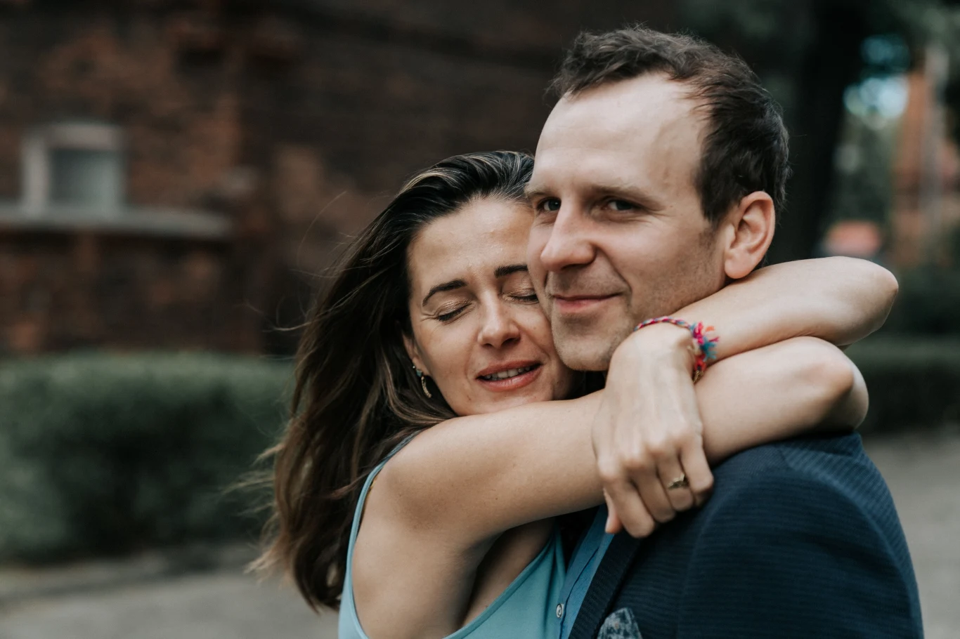 Agnieszka Grochowska i Julian Świeżewski na planie "Brata"