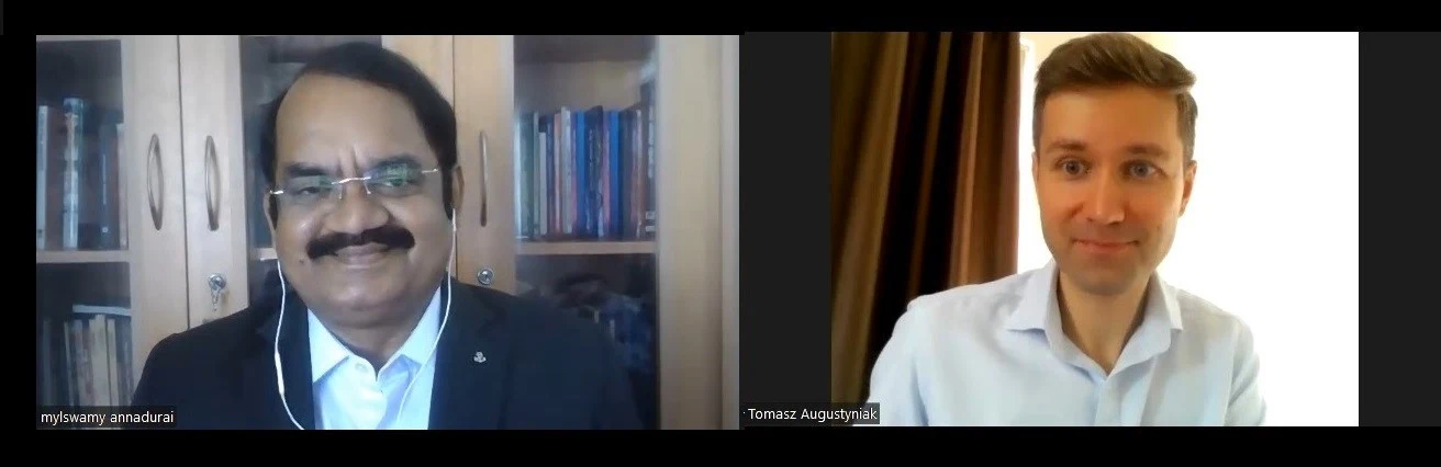 Myslwamy Annadurai w rozmowie z Tomaszem Augustyniakiem