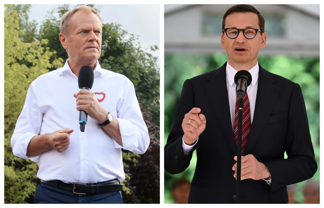 Donald Tusk i Mateusz Morawiecki Donald Tusk i Mateusz Morawiecki