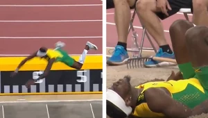 Carey McLeod zaliczył bardzo bolesny upadek w trakcie rywaiizacji w skoku w dal