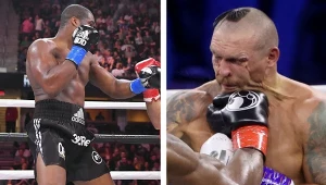 Ołeksandr Usyk (z prawej) i Daniel Dubois