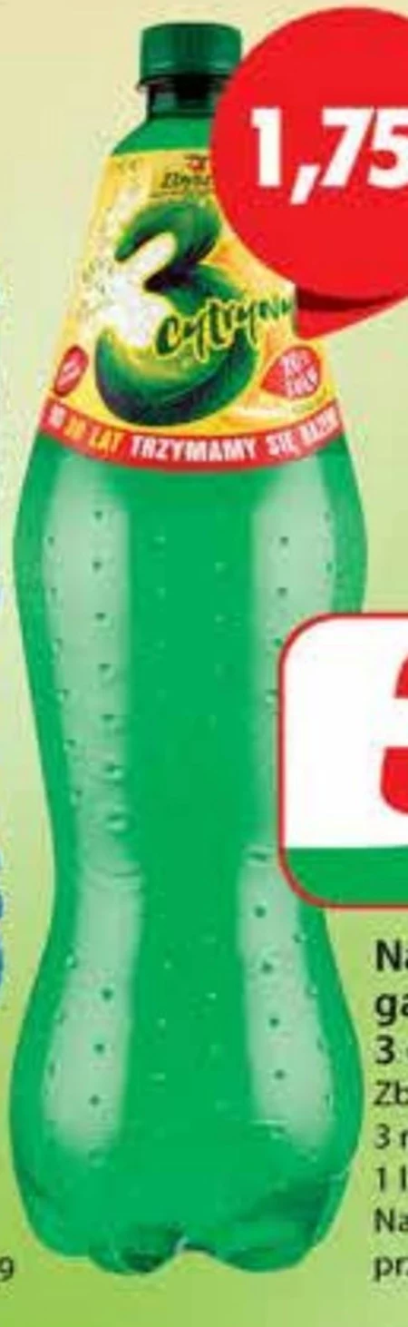 Zbyszko Napój gazowany 3 cytryny 1,75 l