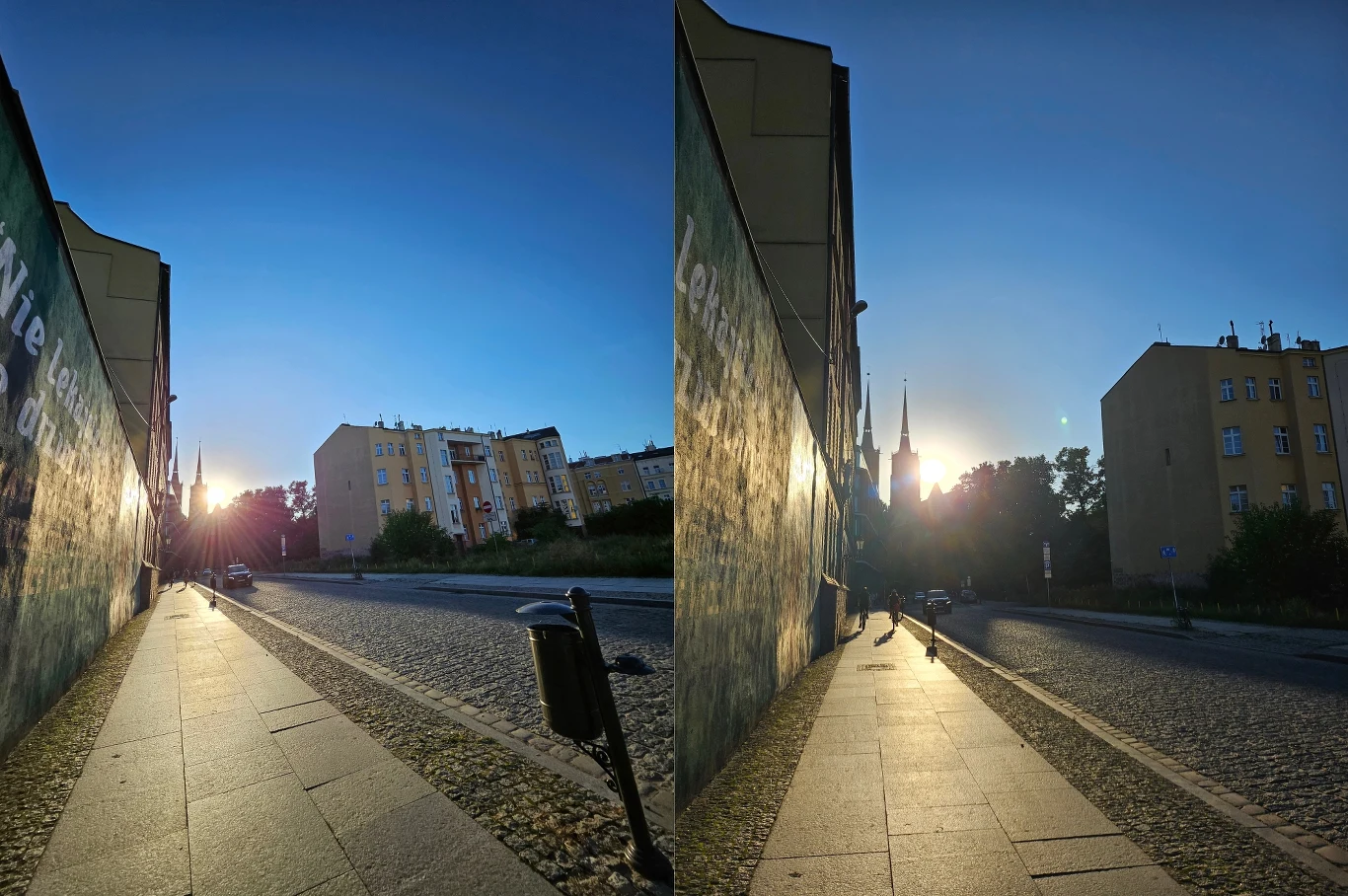 Zdjęcie wykonane Samsungiem Galaxy Z Flip5. Po lewej obiektywem ultraszerokokątnym, po prawej głównym Zdjęcie wykonane Samsungiem Galaxy Z Flip5. Po lewej obiektywem ultraszerokokątnym, po prawej głównym
