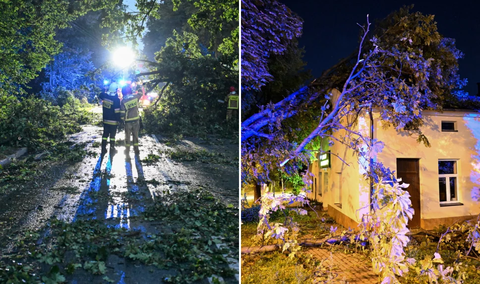 Nad Polską przetoczyły się potężne burze. Setki interwencji strażaków Nad Polską przetoczyły się potężne burze. Setki interwencji strażaków