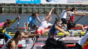  Polka Amelia Braun w finałowym wyścigu C1 na dystansie 5000 m podczas kajakarskich mistrzostw świata w Duisburgu