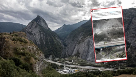 Dolina Maurienne w Alpach Francuskich. W niedzielę zeszła tu kamienna lawina, która zerwała połączenie kolejowe między Francją a Włochami