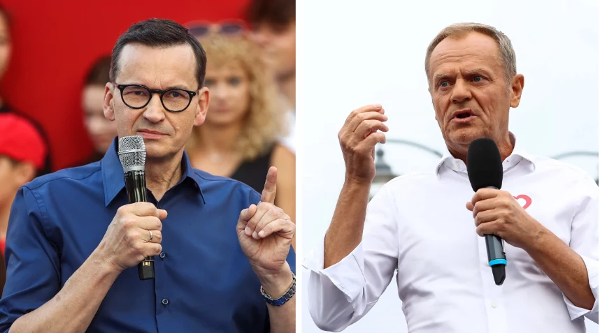 Premier Mateusz Morawiecki i lider PO Donald Tusk Premier Mateusz Morawiecki i lider PO Donald Tusk