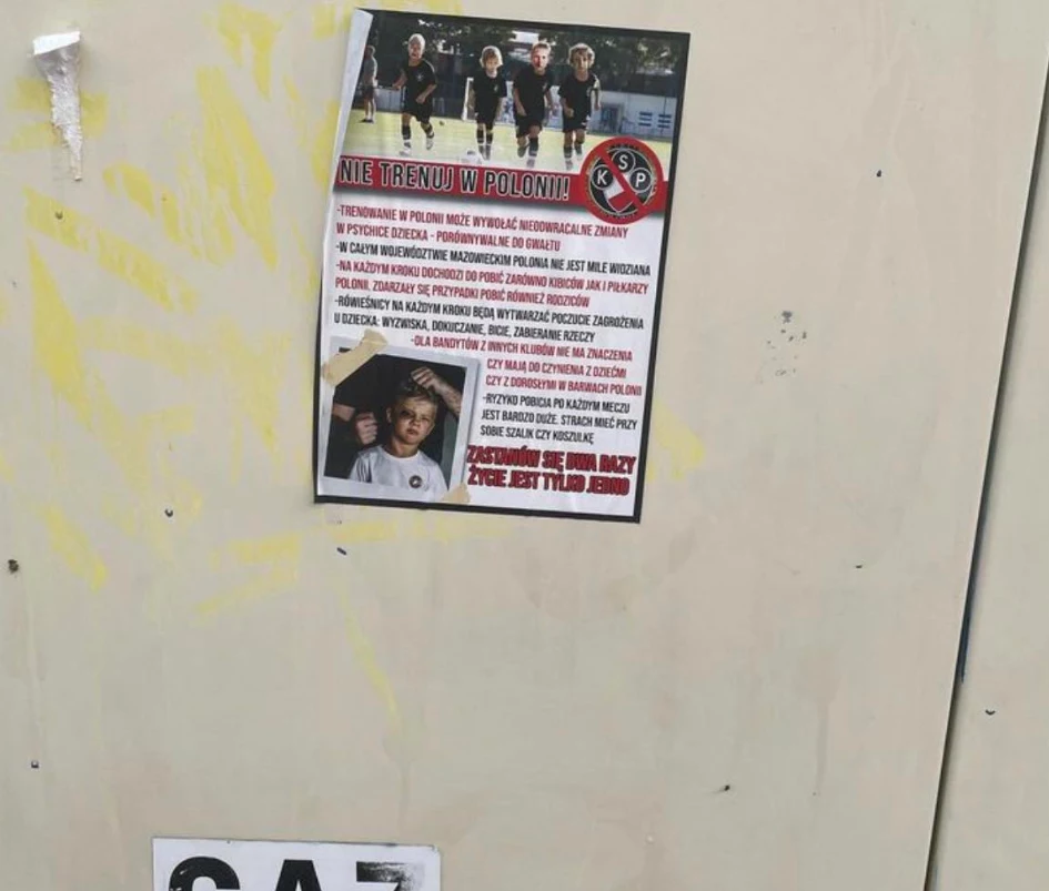 Plakaty rozwieszone są w okolicach szkól i placów zabaw