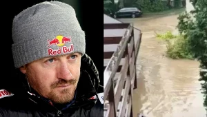 Adam Małysz i powódź błyskawiczna w Wiśle (fot. Facebook - Adam Małysz)