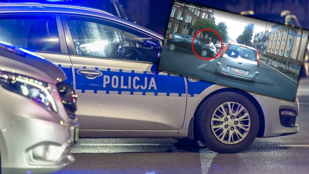 Odjechał z drugim kierowcą na masce auta Odjechał z drugim kierowcą na masce auta