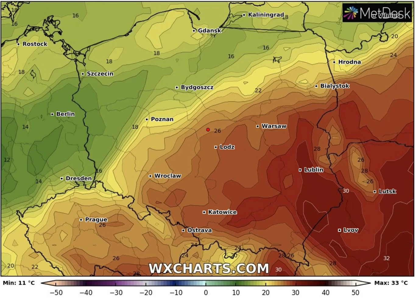 W poniedziałek, 4 września możemy spodziewać się w Polsce chwilowego powrotu upałów