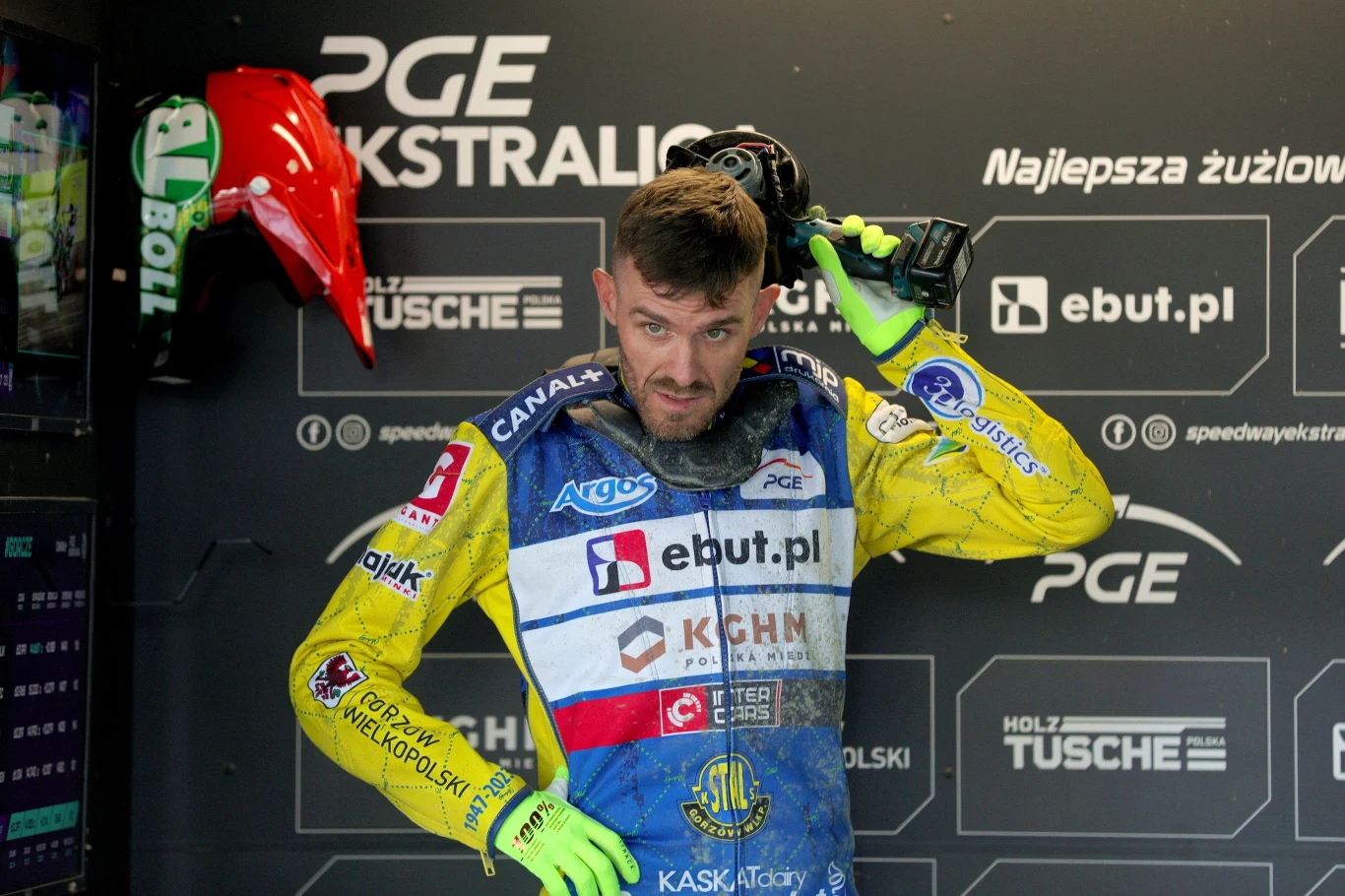 Martin Vaculik w parku maszyn Stali Gorzów. Martin Vaculik w parku maszyn Stali Gorzów.