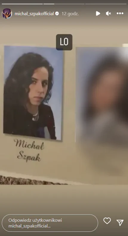 Zdjęcie Michała Szpaka z liceum Zdjęcie Michała Szpaka z liceum