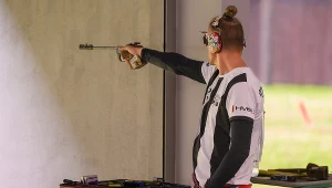 Łukasz Czapla na strzelnicy