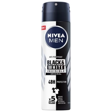 Nivea Black&White Invisible Original Antyperspirant Spray 150 ml - 0