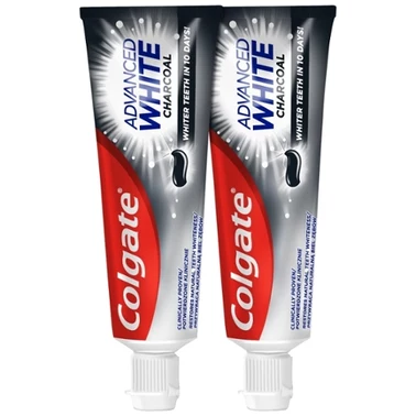 Pasta do zębów Colgate Advanced White Charcoal z aktywnym węglem 2x75ml - 1