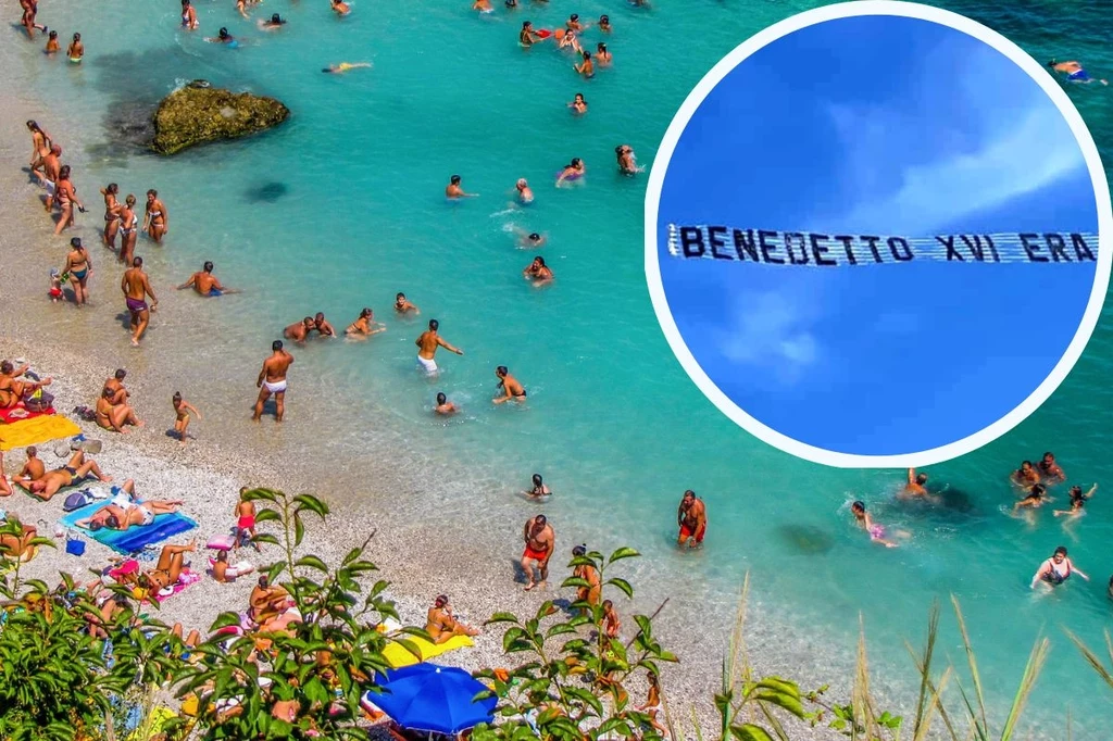 Dziwne napisy nad włoskimi plażami. Mówią o Benedykcie XVI