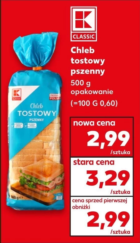 Chleb tostowy Kaufland