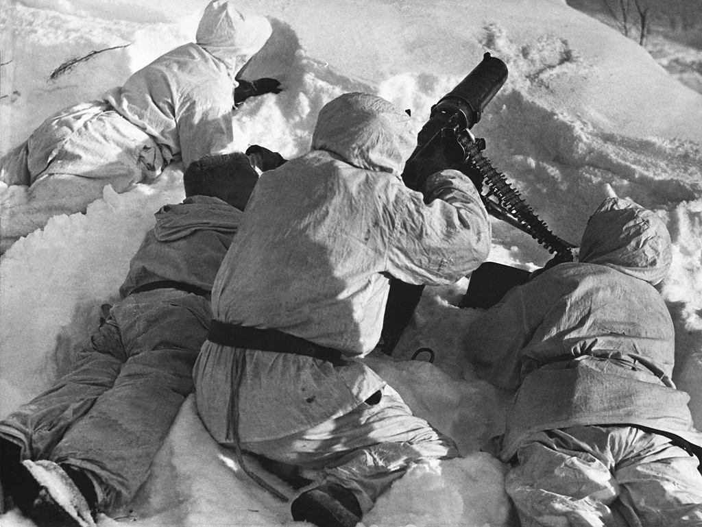 Fińscy żołnierze w czasie walk z Sowietami 