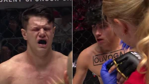 Fame MMA 19. Natan "Bóg Estetyki" Marcoń oraz Mariusz "Hejter" Słoński podczas walki