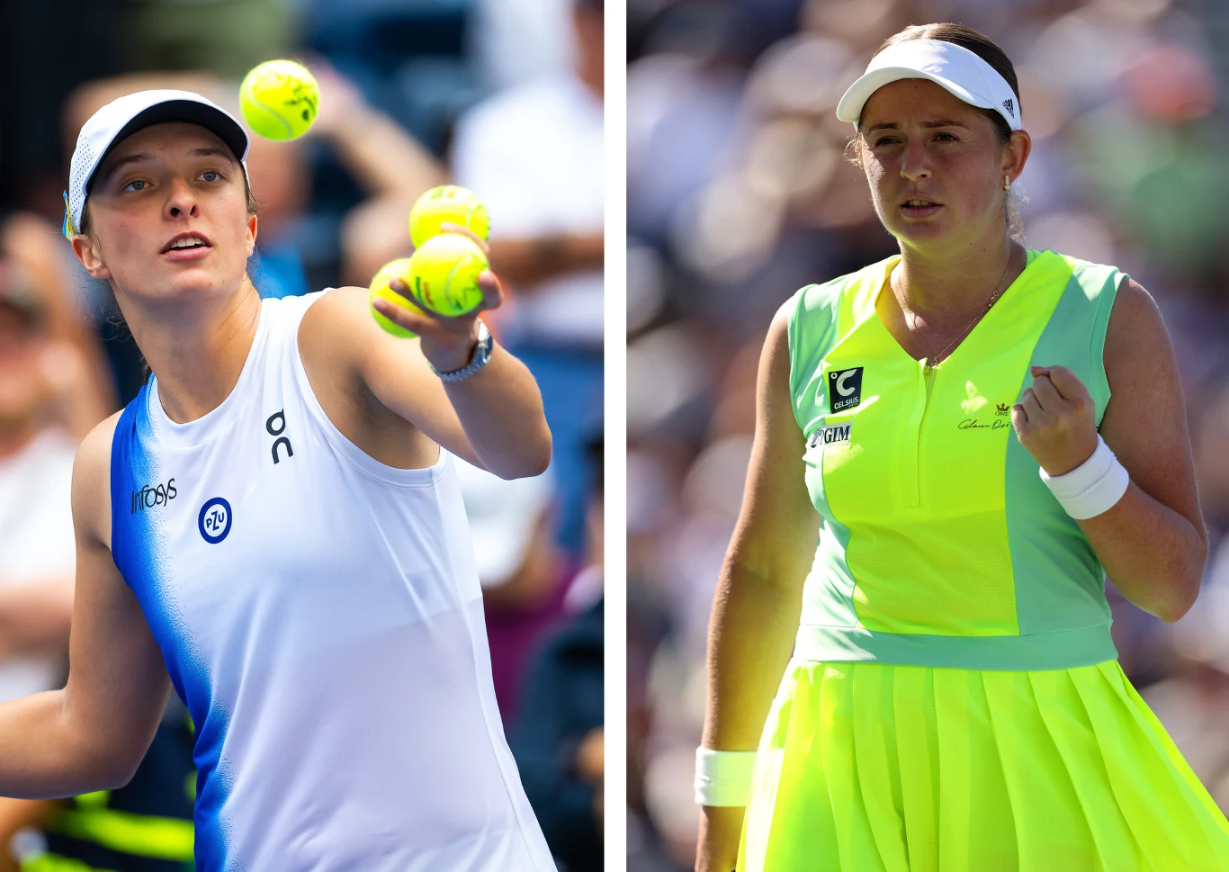 Iga Świątek i Jelena Ostapenko Iga Świątek i Jelena Ostapenko