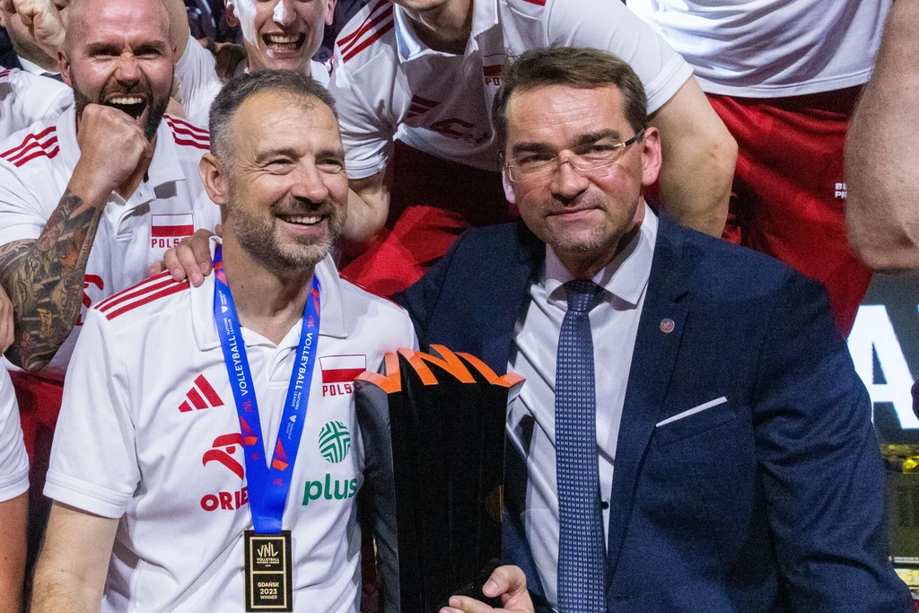 Trener Nikola Grbić i prezes Sebastian Świderski Trener Nikola Grbić i prezes Sebastian Świderski