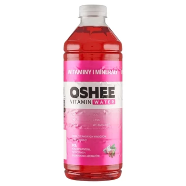 Oshee Vitamin Water Napój niegazowany smak czerwonych winogron-dragonfruit 1,1 l - 0