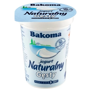 Bakoma Jogurt naturalny gęsty 370 g - 0