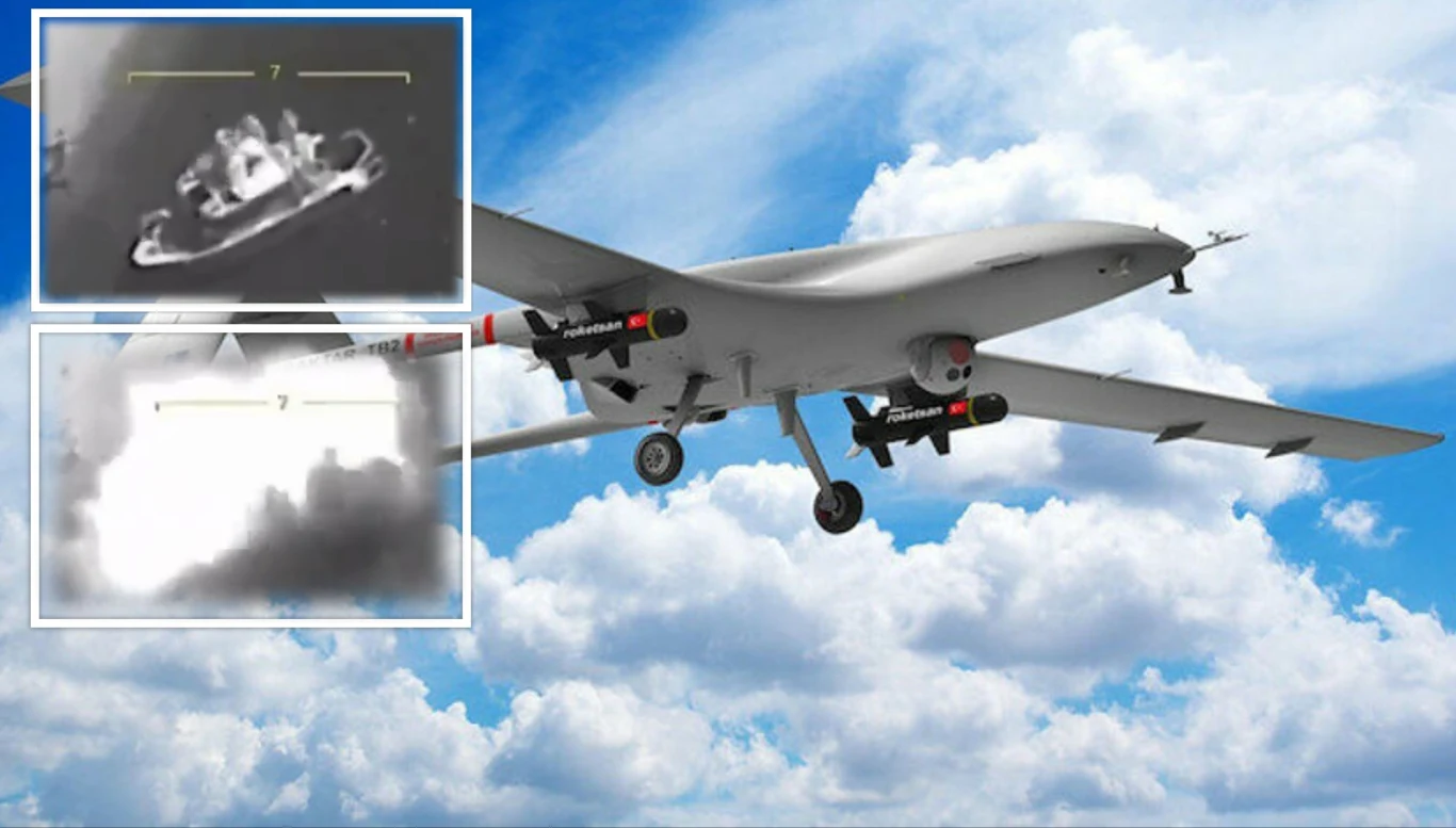 Nie można zapominać o Bayraktarach TB2. Nadleciał dron i po statku Nie można zapominać o Bayraktarach TB2. Nadleciał dron i po statku