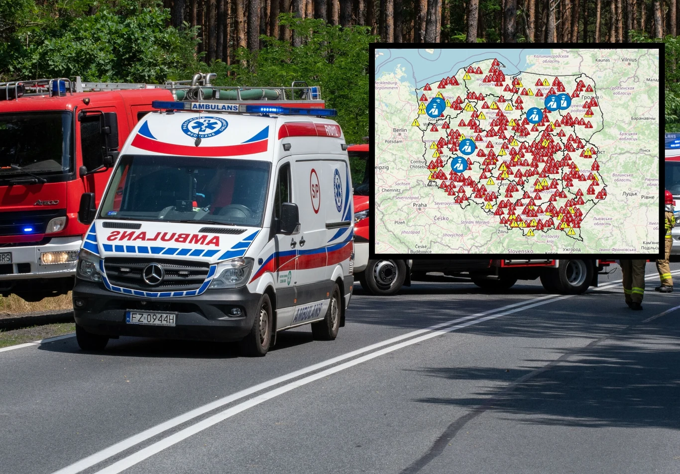 Wypadki podczas wakacji. Policja opublikowała mapę Wypadki podczas wakacji. Policja opublikowała mapę