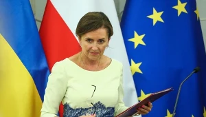  Senator PiS Ewa Gawęda na sali obrad Senatu w Warszawie