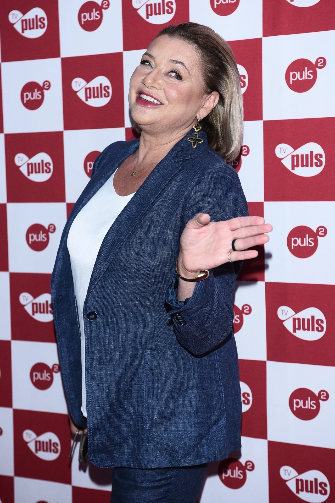 Małgorzata Ostrowska-Królikowska w wybornym nastroju szalała na ściance Małgorzata Ostrowska-Królikowska w wybornym nastroju szalała na ściance