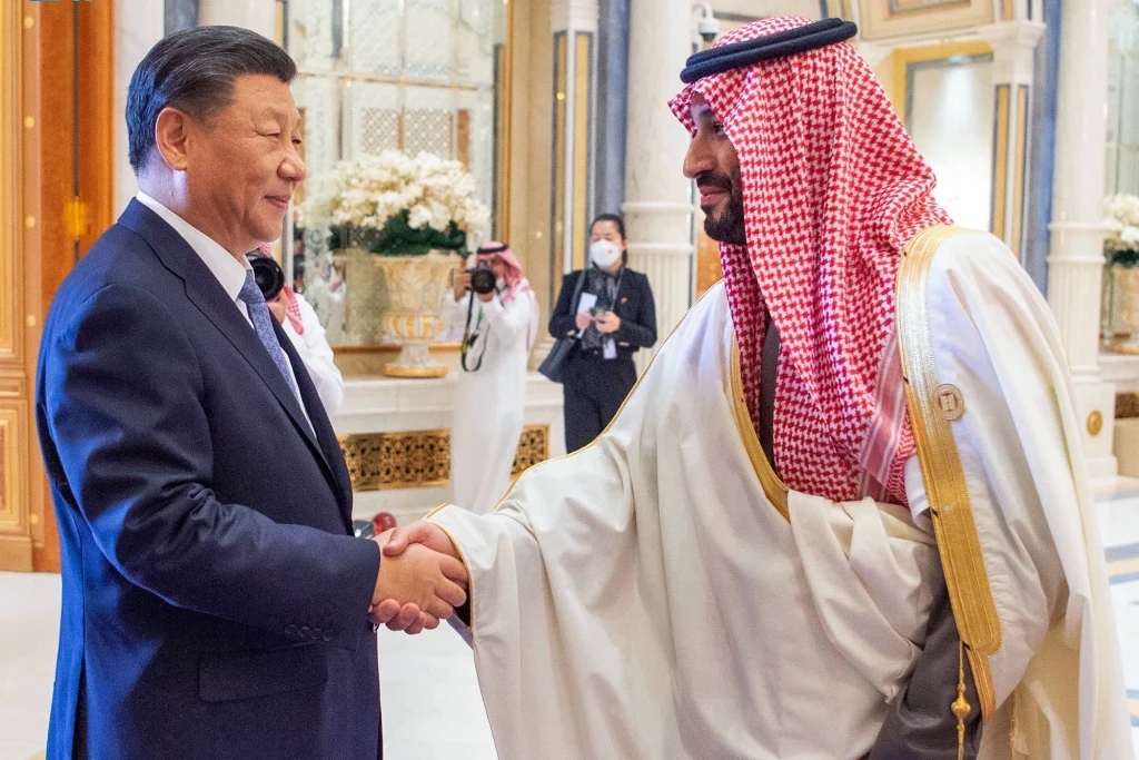 Xi Jinping i saudyjski następca tronu Muhammad ibn Salman