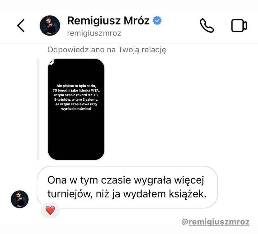 Zdjęcie: odpowiedź Remigiusza Mroza
