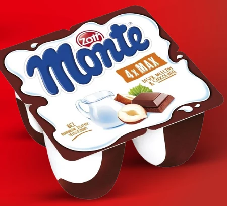 Zott Monte Deser mleczny z czekoladą i orzechami 400 g (4 x 100 g)