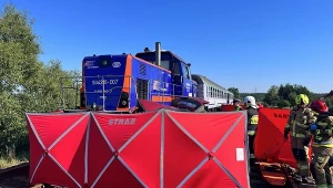 Służby na miejscu wypadku w Starogardzie Gdańskim