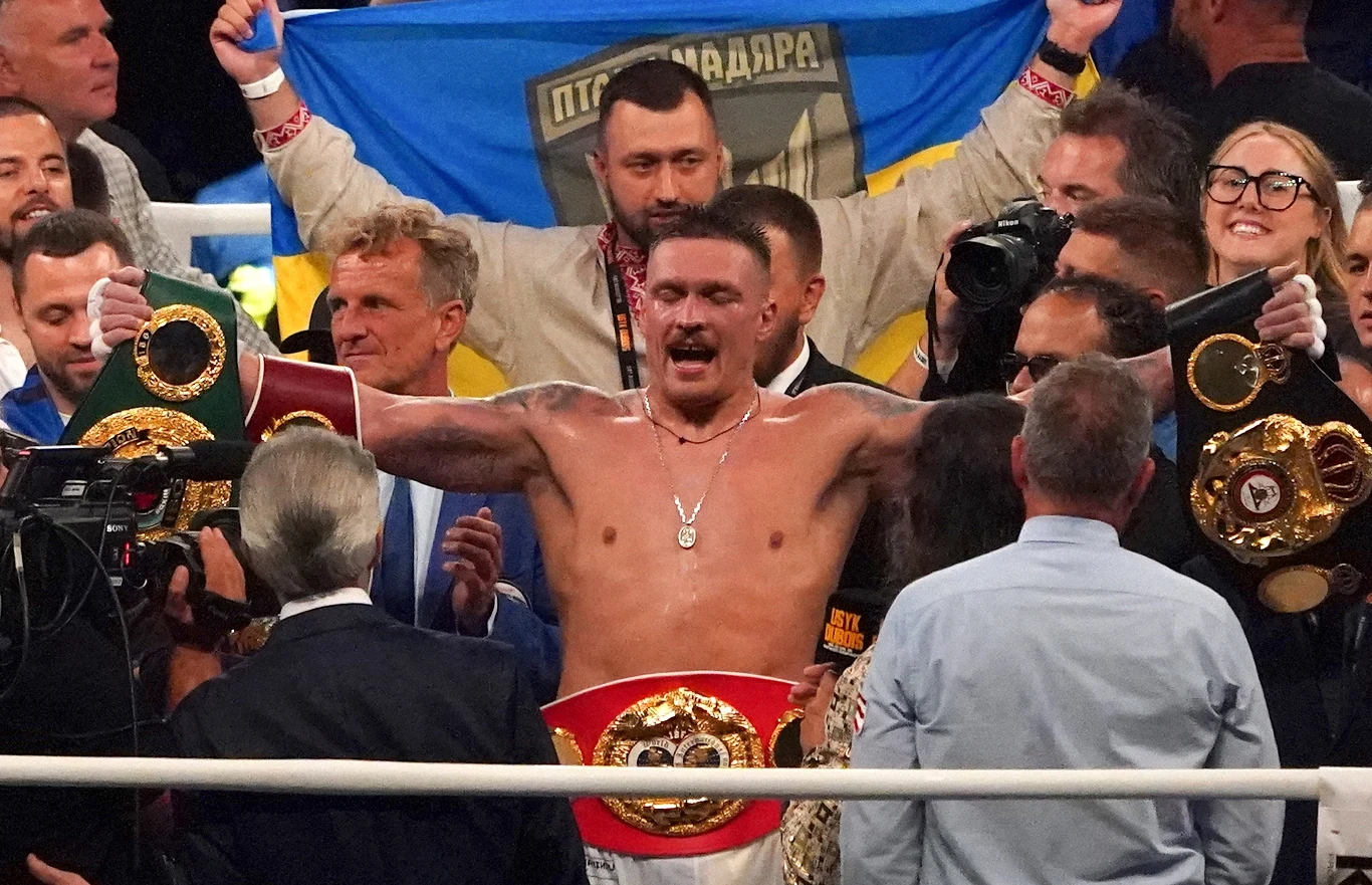 Ołeksandr Usyk po zwycięstwie