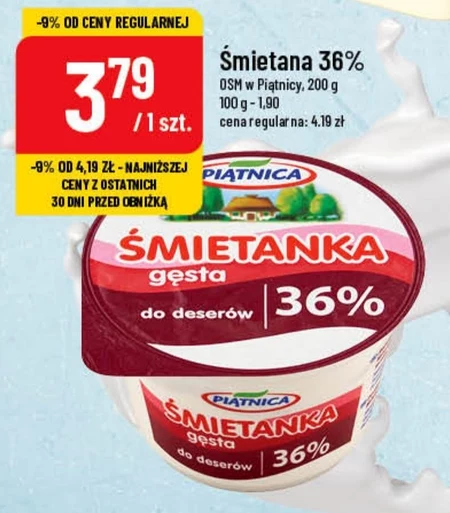 Piątnica Śmietanka 36 % 200 g