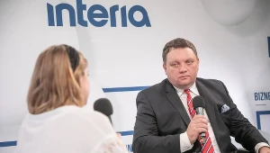 Prezes spółki Gaz-System Marcin Chludziński w studiu Interii na Forum Ekonomicznym w Karpaczu
