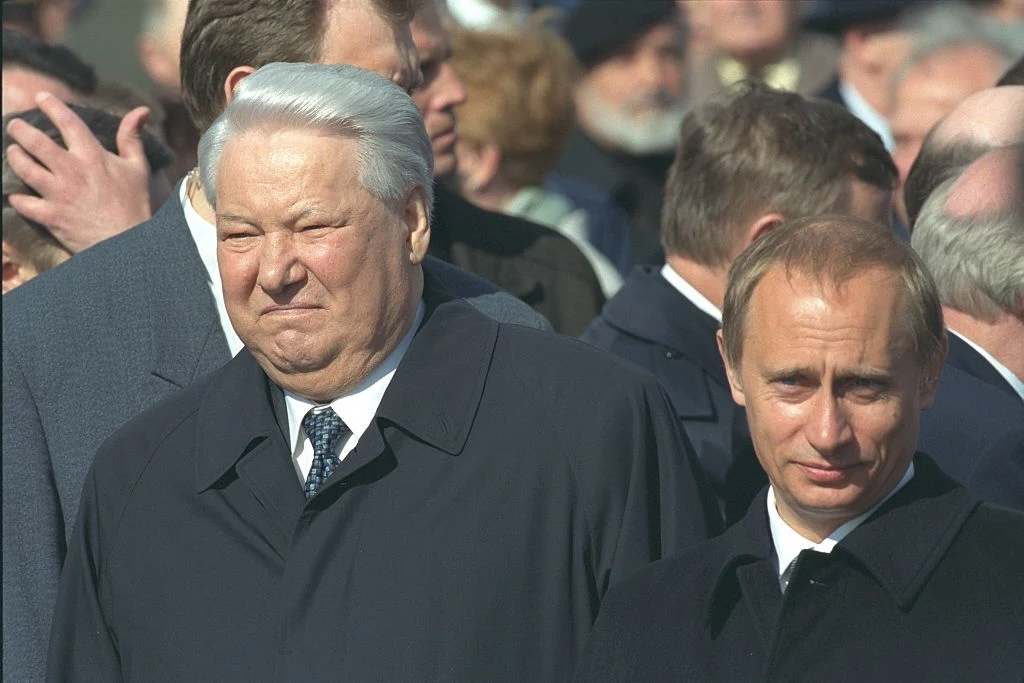 Borys Jelcyn oraz Władimir Putin na zdjęciu z maja 2000 r. 
