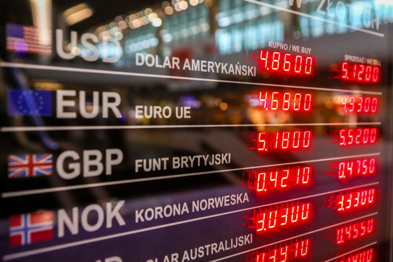 Złoty mocno traci na wartości po decyzji RPP Złoty mocno traci na wartości po decyzji RPP